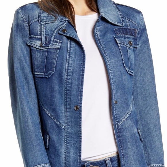 Sam Edelman Denim Jacket Snap Placket 